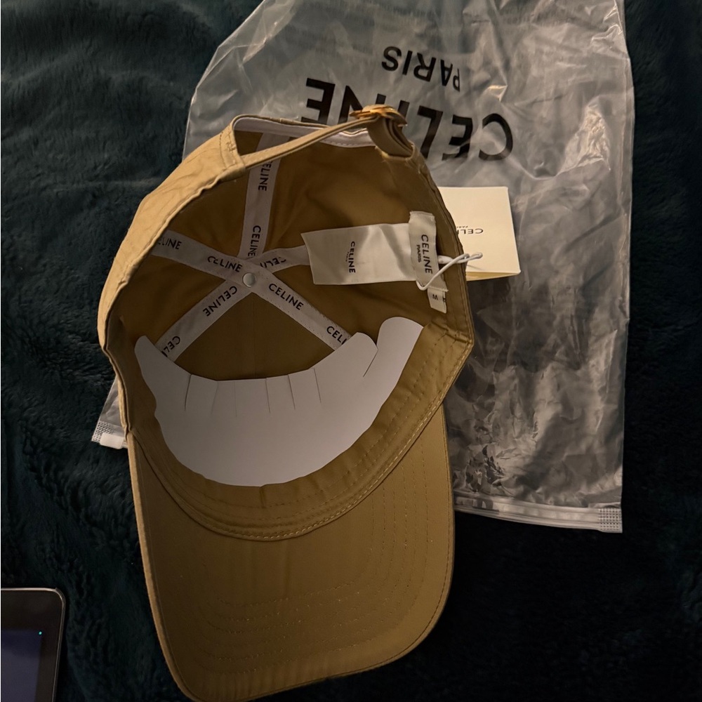Celine Beige Cap with White Accents - Picture 3 of 4